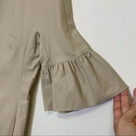 Kim & Proper Womens S Brigitte Dress Ruffle Minimalist Neutral Quiet Luxury - Picture 5 of 16